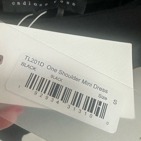 Endless Rose Black Asymmetrical Ruffled One Shoulder Dress - Picture 2 of 3